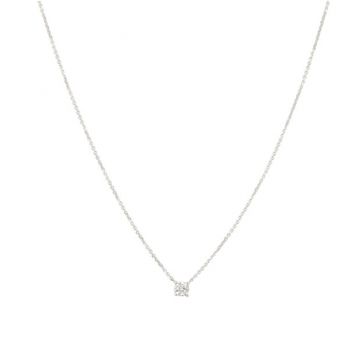 Lux | Necklace Solitaire 14 Carat White Gold | Diamond 0.21ct