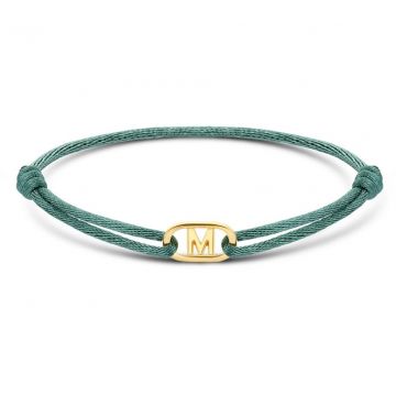 One Signature Oval Satin Bracelet Minitials 
