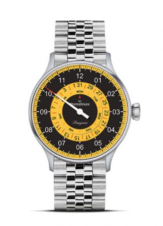 MeisterSinger Pangaea Day-Date Black/Yellow PDD9Z25