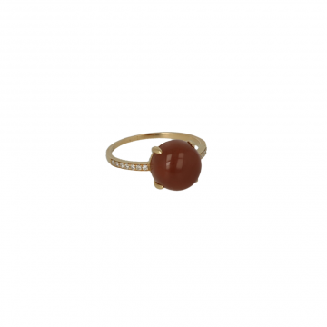 Sundrops| 14 Carat Yellow Gold Ring | Smoky Quartz