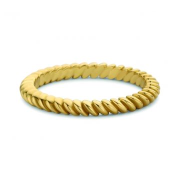 Minitials Twisted Stacking Ring | 18ct Gold