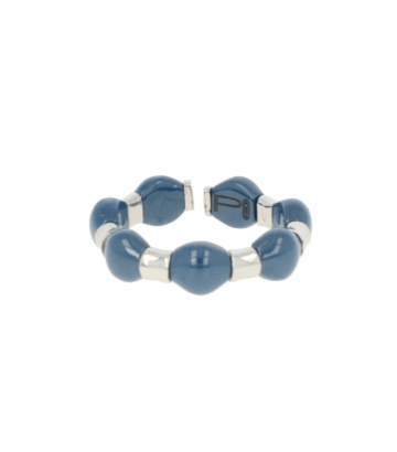 Sundrops | Ring White Gold | Blue Ceramic 