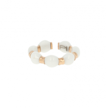 Sundrops | Ring Rose Gold | White Ceramic 