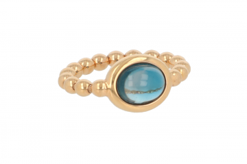 Sundrops | Flex Ring Pink gold | London Blue Topaz 