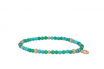 Sundrops | Bracelet Pink gold | Agaat - Turquoise