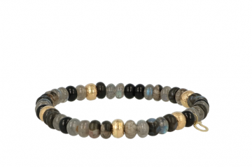 Sundrops |  Bracelet Yellow gold | Onyx- Labrodorite-Rhyolith