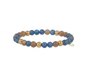 Sundrops |  Bracelet Yellow gold | Moonstone - Kyanite 