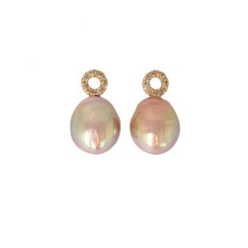 Varivello Pendants | Champagne Diamonds & Mother of Pearl  | 12 - 13 mm