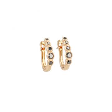 Yeva | Earrings Pink Gold | Black Sapphire