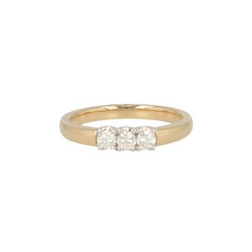 W | Diamond Alliance Ring Yellow Gold | 3 x 0.10ct