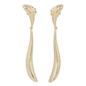 Dot | Earrings 14 Carat Yellow Gold | Wavy Line