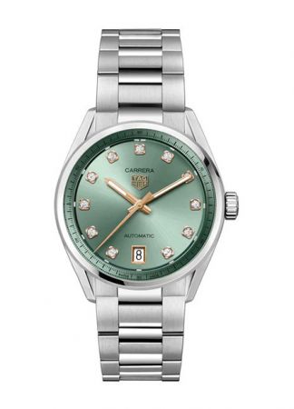 TAG Heuer Carrera Date Green/Diamonds | 36mm
WBN2317.BA0001