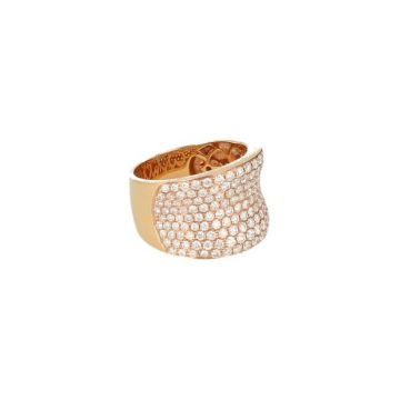 Be | Ring Pink Gold | Diamond Curve Pavé 