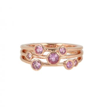 Yeva | Ring Pink gold Fantasy | 7 Pink Sapphires