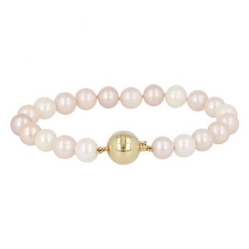 Sundrops | Bracelet Yellow Gold | Pearl light pink