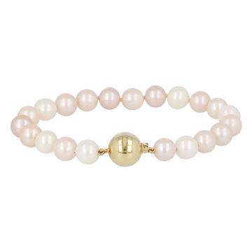 Sundrops | Bracelet Yellow Gold | Pearl light pink