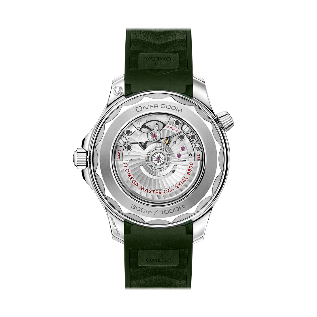 Omega Seamaster Diver 300M Steel Green Rubber 42mm