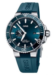 Oris Aquis Small Second Date Blue Rubber| 45.5mm | 01 743 7733 4155-07 4 24 69EB