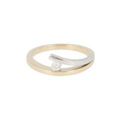 Gouden bi-color ring diamant