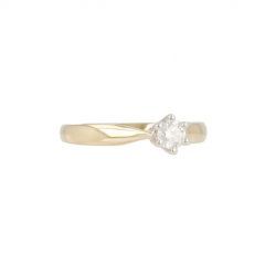 W | Diamond Solitaire Ring Yellow Gold | 0.25ct