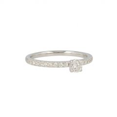 Lux | Ring 14 Carat White Gold | Diamonds 0.42ct