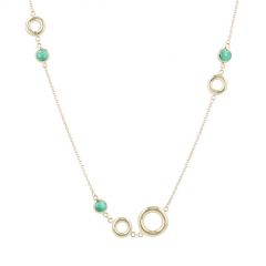 Sundrops | Necklace 14 Carat Yellow gold | Malachite