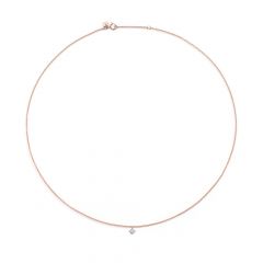 Burato Gioielli | Necklace M White Solitaire | 0.05 ct