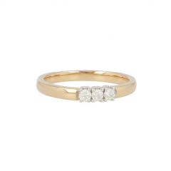 W | Diamond Alliance Ring Pink Gold | 3 x 0.05ct
