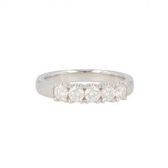 W | Diamond Alliance Ring White Gold | 5 x 0.15ct
