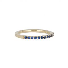 Yeva | Alliance Ring 14 Carat Yellow Gold | Blue Sapphire