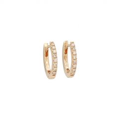 Varivello Earrings Fine Small Champagne Diamond | Pinkgold