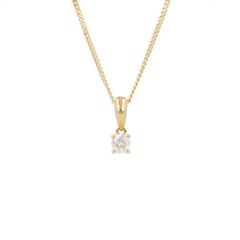 W | Diamond Pendant Yellow Gold | 0.25ct