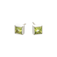 Sundrops | Ear studs White Gold | Peridot