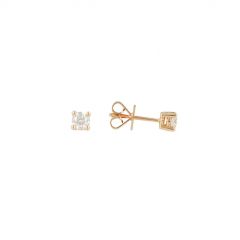 W | Diamond Ear studs Pink Gold | 0.40ct