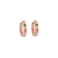 Yeva | Earrings 14 Carat Pink Gold | Sapphire Line