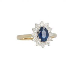 Lady Diana ring  Saffier
