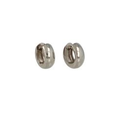 Be | Earrings 14 Carat White gold | Ø14 x 6 mm