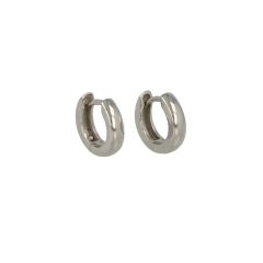 Be | Earrings 14 Carat White gold | Ø12 mm