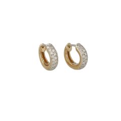 Lux | Earring Yellow gold | Pave Diamonds