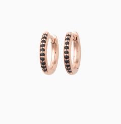 BRON | Lux Hoops | Black Sapphire Ø13 mm