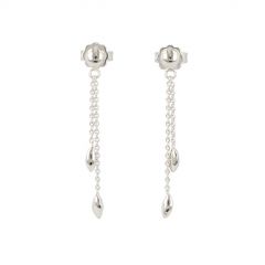 Yeva | Ear studs White Gold | Navette 