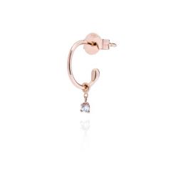 White Solitaire Diamond with Hoop