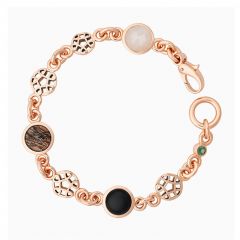 BRON | Toujours Ajour Bracelet | Rutile Quartz - White Moonstone - Onyx