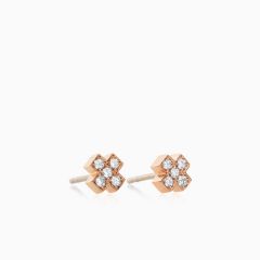 BRON | Joy Pinkgold Earstuds | Diamonds