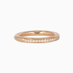 BRON | Stax Ring Pink Gold Diamonds | 2.7 mm 