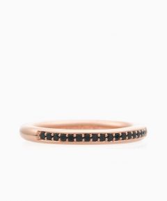 BRON | Stax Ring Pink Gold Black Sapphire | 2,7 mm 
