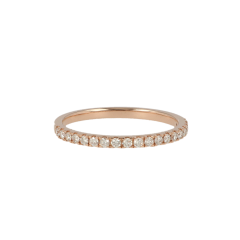 Lux | Alliance Ring Pink Gold | 19 Diamonds