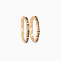 BRON | Lux Hoops | Black Sapphire Ø20mm