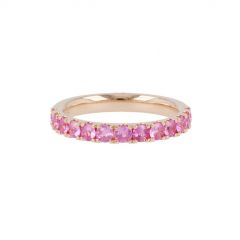 Yeva | Alliance Ring Pink Gold | Pink Sapphire