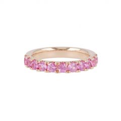 Yeva | Alliance Ring Pink Gold | Pink Sapphire